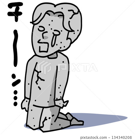 A person frozen in shock 134340208