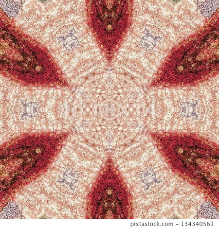 Mixed Embroidery Print Design Featuring Iconic Traditional Motifs. Elegant and Detailed Japanese-Inspired Textile Pattern for Fabric, Surface, Apparel, Home Decor, and Print Design Projects 134340561