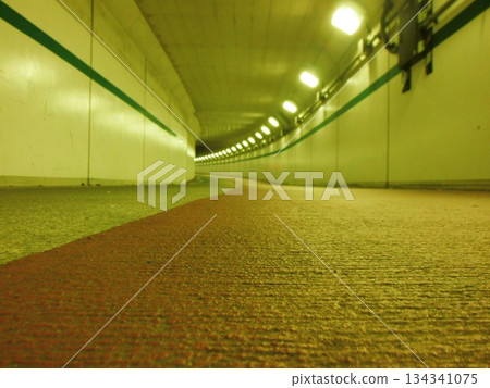 An empty tunnel at night An empty tunnel at night 134341075