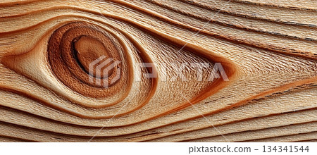 Natural Grain Splendor Aesthetic Clean Pine Pattern with Wood Knot for Minimalist Interior Designs 134341544