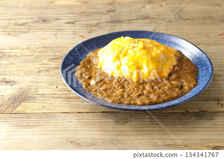 Omelet curry rice Omelet curry rice 134341767