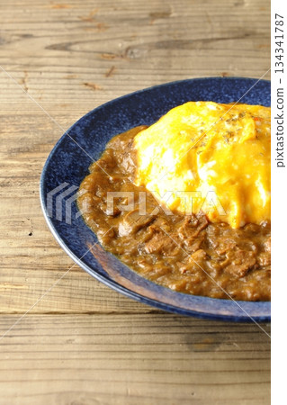 Omelet curry rice Omelet curry rice 134341787