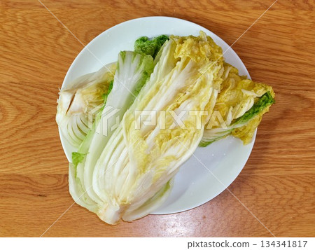 Salted napa cabbage for Kimjang 134341817