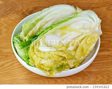 Salted napa cabbage for Kimjang 134341822