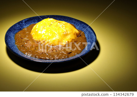 Omelet curry rice Omelet curry rice 134342679