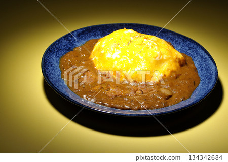 Omelet curry rice Omelet curry rice 134342684