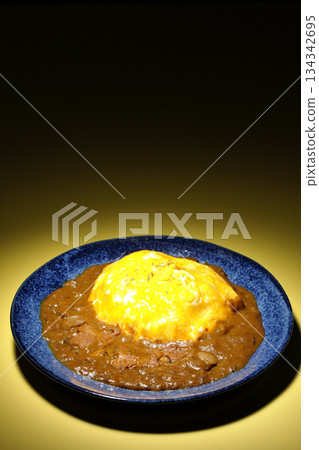 Omelet curry rice Omelet curry rice 134342695