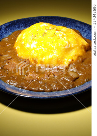 Omelet curry rice 134342696