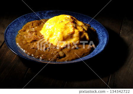 Omelet curry rice Omelet curry rice 134342722