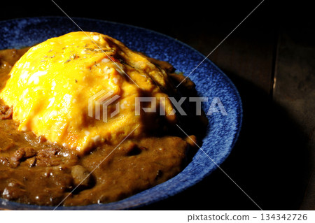 Omelet curry rice 134342726