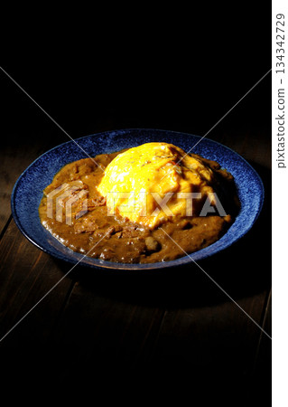 Omelet curry rice 134342729