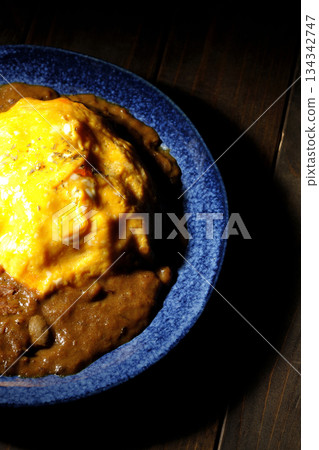 Omelet curry rice Omelet curry rice 134342747