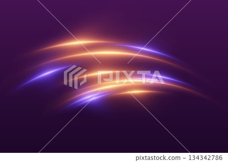 Moving speed at the speed of light. Dynamic neon lines. Moving speed at the speed of light. Dynamic neon lines. 134342786