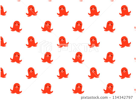 Octopus-shaped pattern wallpaper Octopus-shaped pattern wallpaper 134342797