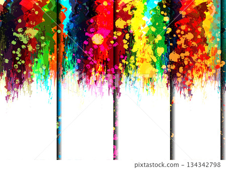 Abstract splatter paint colorful background design. illustration vector design. Abstract splatter paint colorful background design. illustration vector design. 134342798