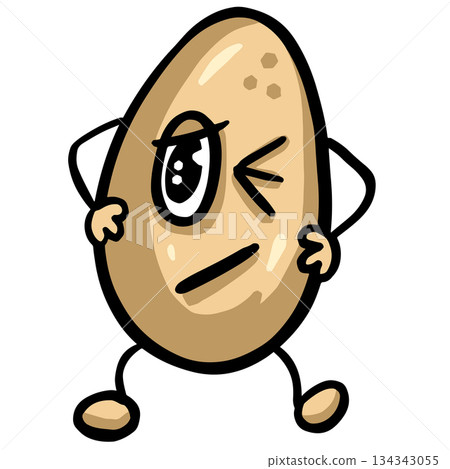 Funny cartoon egg eggs character mascots vector 134343055