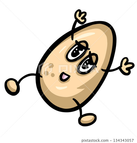 Funny cartoon egg eggs character mascots vector 134343057