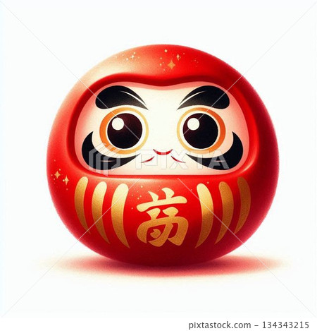 Illustration of cute daruma 134343215
