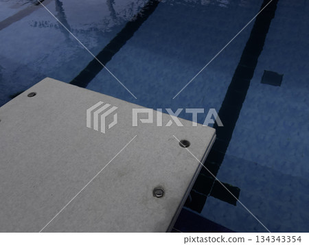 Outdoor water pool relax in home garden, stock photo Outdoor water pool relax in home garden, stock photo 134343354