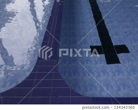 Outdoor water pool relax in home garden, stock photo 134343360
