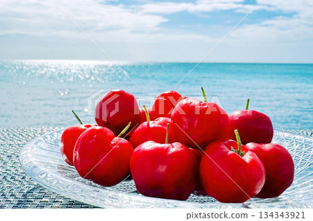 Acerola, a specialty of Okinawa 134343921