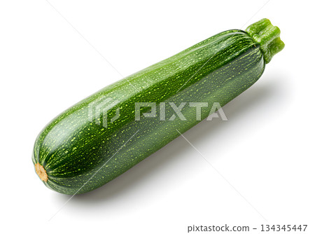 Fresh Zucchini Isolated on White Background 134345447