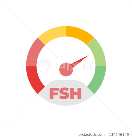Follicle stimulating hormone meter. Vector element for design. Follicle stimulating hormone meter. Vector element for design. 134346149