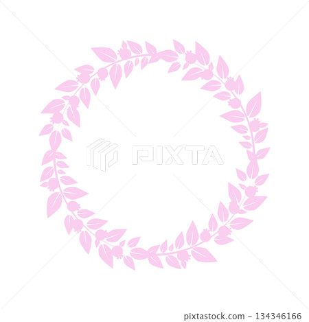 Easter circle frame, wreath with branches. Vector illustration. Easter circle frame, wreath with branches. Vector illustration. 134346166