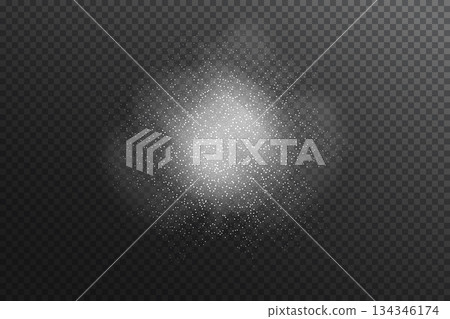 Realistic snow splash, explosion cloud. vector illustration design element for Christmas. 134346174