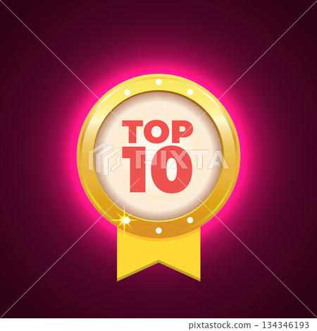 Top 10, best ten list. Vector Illustration Top 10, best ten list. Vector Illustration 134346193