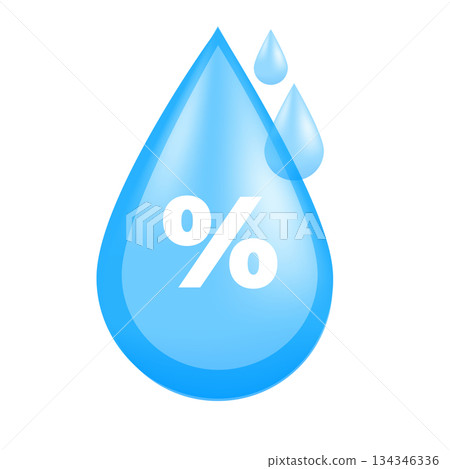 Hygrometer, Humidity meter, Climate control tool. Vector illustration. Hygrometer, Humidity meter, Climate control tool. Vector illustration. 134346336