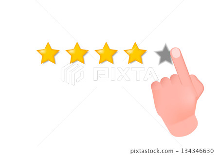 Customer review 3d realistic vector illustration. Usability Evaluation 134346630