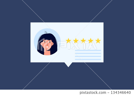 Customer review, Usability Evaluation,  Feedback,  Rating system iconcept. Vector illustration 134346640