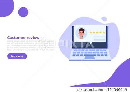 Customer review, Usability Evaluation,  Feedback,  Rating system iconcept. Vector illustration 134346649