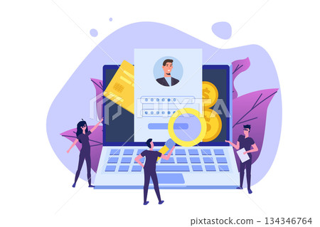 Data phishing, hacking online scam on computer laptop concept. Hacker attack and web security concept. Fishing by email, envelope and fishing hook. Cyber thief. Vector illustration. Data phishing, hacking online scam on computer laptop concept. Hacker attack and web security concept. Fishing by email, envelope and fishing hook. Cyber thief. Vector illustration. 134346764