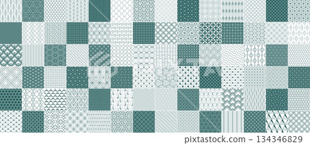 Collection of seamless ornamental decorative geometric patterns. Endless elegant backgrounds. Vector repeatable grid outline textures - symmetric prints Collection of seamless ornamental decorative geometric patterns. Endless elegant backgrounds. Vector repeatable grid outline textures - symmetric prints 134346829