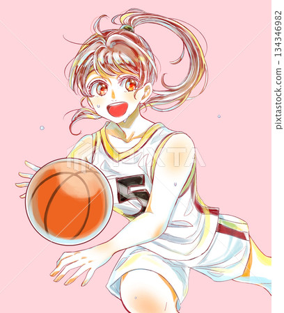 打籃球的女孩 134346982