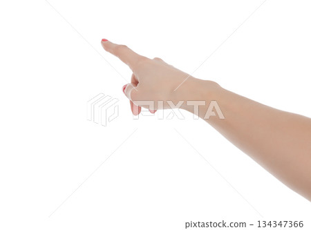 hand touching screen 134347366