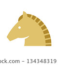 Illustration of a simple icon of a horse's face 134348319