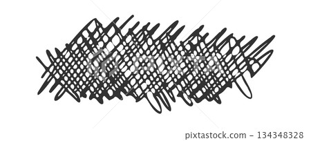 Black scribble doodle artistic roughness 134348328