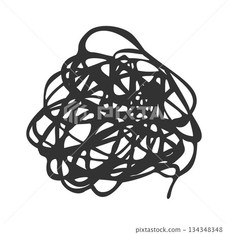 Abstract lines chaotic pen doodle Abstract lines chaotic pen doodle 134348348