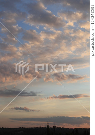 Bright colors of paints during sunrise. Bright colors of paints during sunrise. 134348592