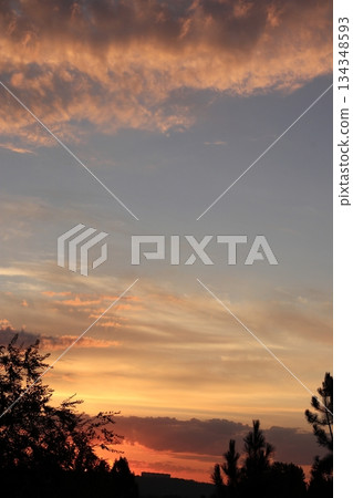Bright colors of paints during sunrise. Bright colors of paints during sunrise. 134348593
