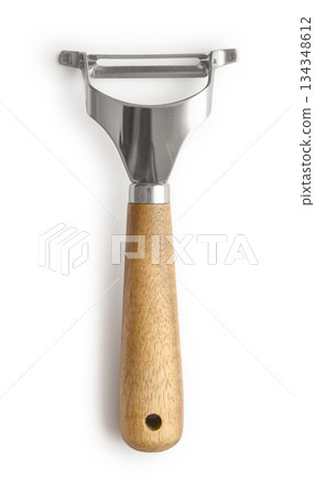 Stainless steel vegetable peeler  with wooden handle 134348612