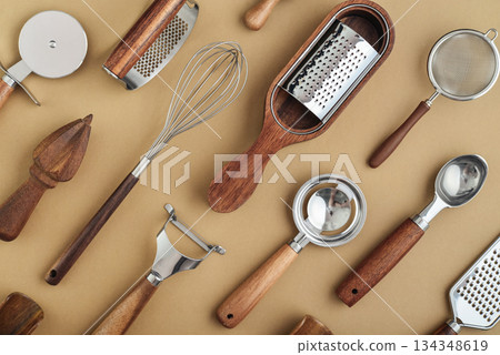 Various kitchen utensils or cooking tools Various kitchen utensils or cooking tools 134348619