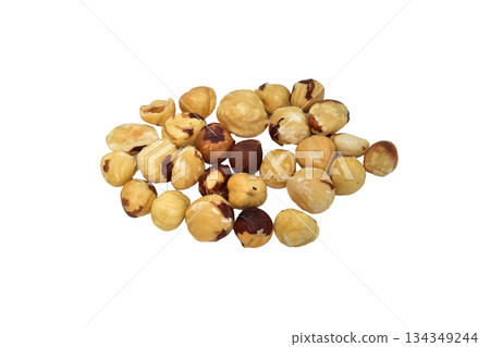 A small pile of hazelnuts. A small pile of hazelnuts. 134349244