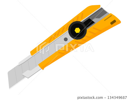 Illustration of cutter knife Illustration of cutter knife 134349687