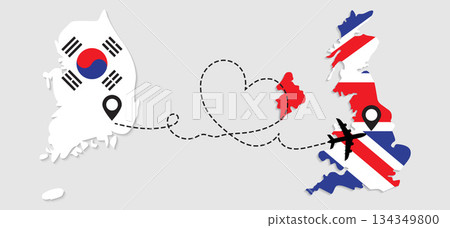 Airplane travel from South Korea to Great Britain Airplane travel from South Korea to Great Britain 134349800