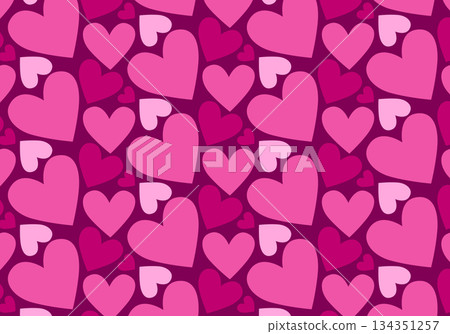 Seamless pattern with pink hearts of various shapes. Cartoon wrapping paper in a hand drawn. Vintage vector print, design, decor for celebrating Valentine's Day. Love, romance, infatuation, passion. Seamless pattern with pink hearts of various shapes. Cartoon wrapping paper in a hand drawn. Vintage vector print, design, decor for celebrating Valentine's Day. Love, romance, infatuation, passion. 134351257
