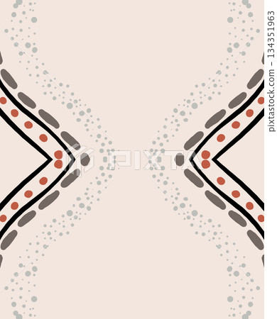 Geometric abstract symmetrical seamless pattern, ethnic art illustration for fabric design and backgrounds Geometric abstract symmetrical seamless pattern, ethnic art illustration for fabric design and backgrounds 134351963